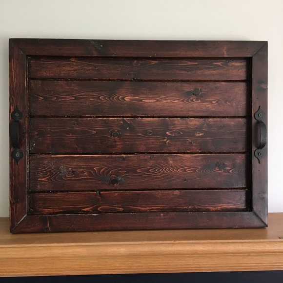 -SOLD- Large Rustic Wooden Serving Tray - Picture 12 of 12